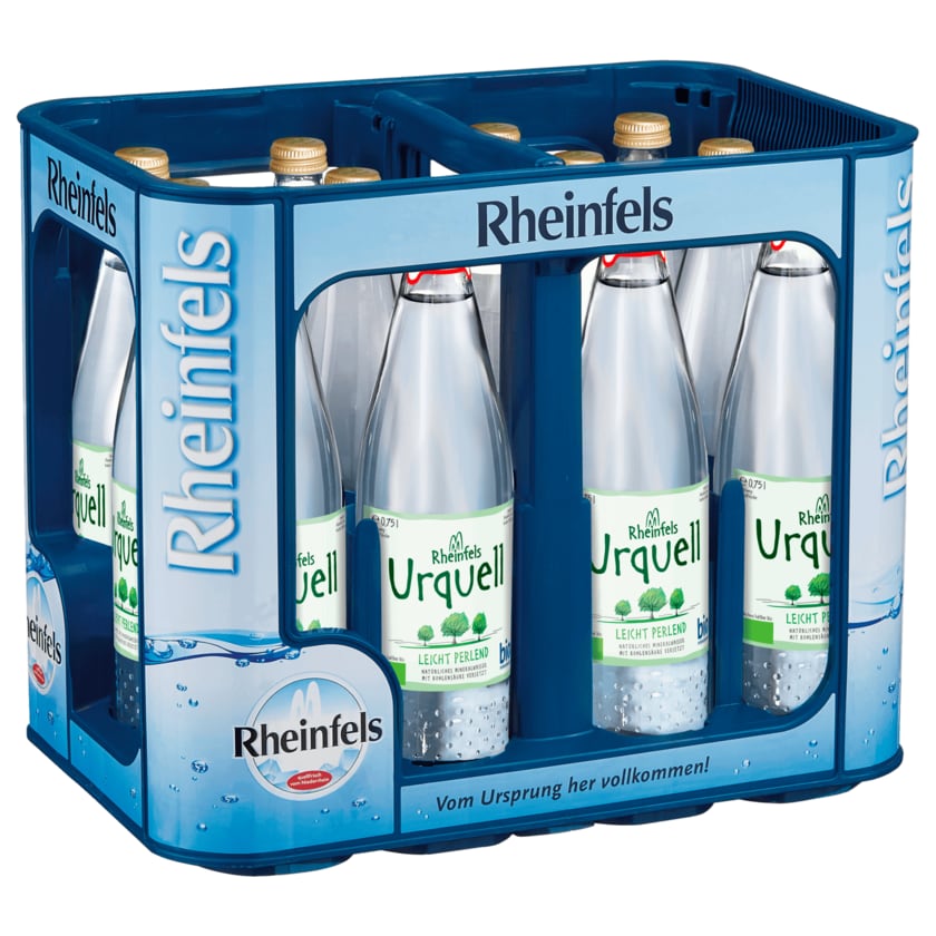 Rheinfels Urquell Mineralwasser leicht perlend 12x0,75l